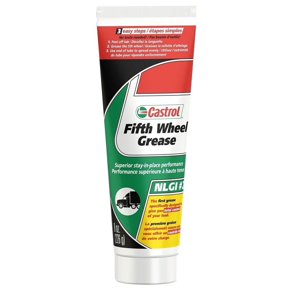1 x Castrol 5th Wheel Grease NLGI #2 Camper Semi-Truck Goose Neck Trailer 8 oz